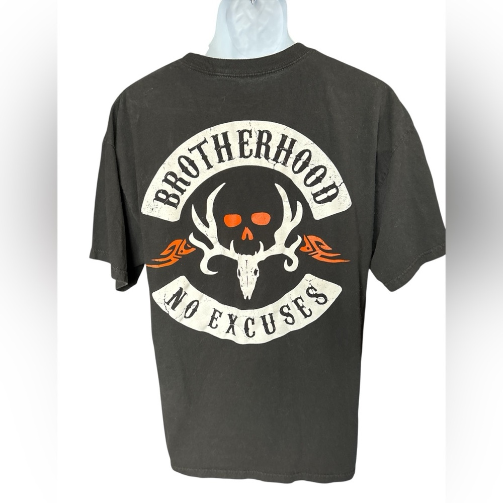 The Bone Collector The Brotherhood Black T-Shirt, Men's XL, Hunting, No Excuses - Picture 2 of 3